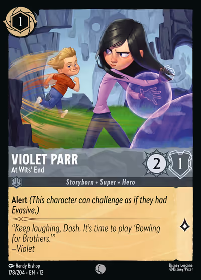 Violet Parr - At Wits' End #178 — Wilds Unknown (Common) · Disney Lorcana