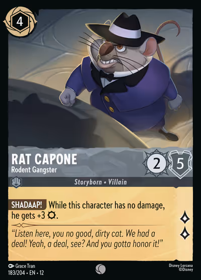 Rat Capone - Rodent Gangster #183 — Wilds Unknown (Common) · Disney Lorcana