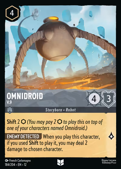 Omnidroid - V.9 #184 — Wilds Unknown (Uncommon) · Disney Lorcana