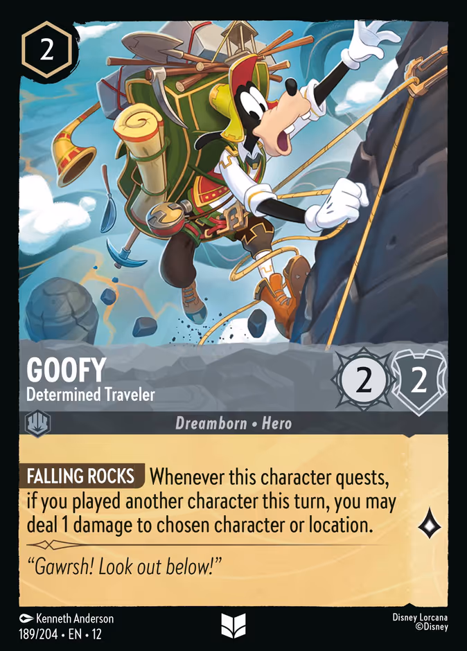 Goofy - Determined Traveler #189 (Uncommon)