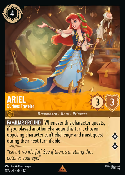Ariel - Curious Traveler #18 — Wilds Unknown (Rare) · Disney Lorcana