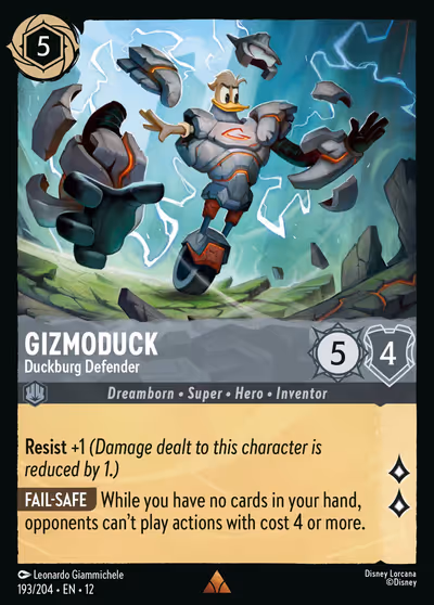 Gizmoduck - Duckburg Defender #193 — Wilds Unknown (Rare) · Disney Lorcana