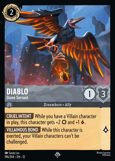 Diablo - Stone Servant #196 — Wilds Unknown (Super_rare) · Disney Lorcana