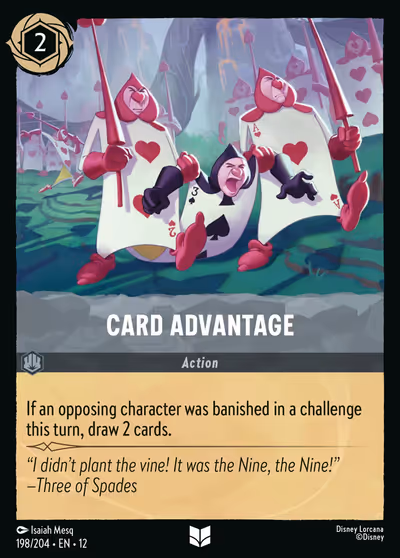Card Advantage #198 Foil — Wilds Unknown (Uncommon) · Disney Lorcana