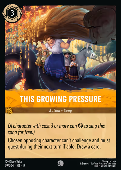 This Growing Pressure #29 — Wilds Unknown (Common) · Disney Lorcana