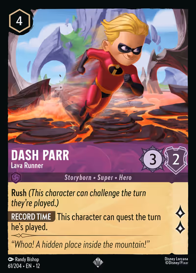 Dash Parr - Lava Runner #61 Foil — Wilds Unknown (Super_rare) · Disney Lorcana