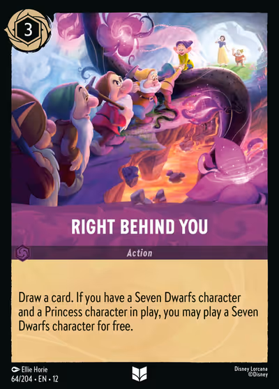Right Behind You #64 — Wilds Unknown (Uncommon) · Disney Lorcana