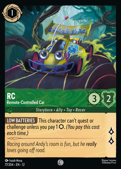 RC - Remote-Controlled Car #77 — Wilds Unknown (Common) · Disney Lorcana