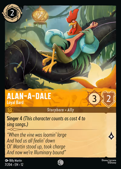 Alan-a-Dale - Loyal Bard #7 Foil — Wilds Unknown (Common) · Disney Lorcana