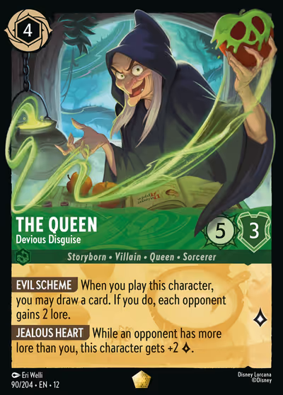 The Queen - Devious Disguise #90 — Wilds Unknown (Legendary) · Disney Lorcana