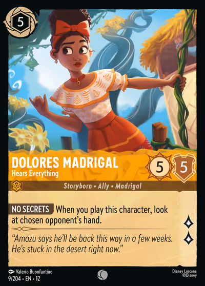 Dolores Madrigal - Hears Everything #9 — Wilds Unknown (Common) · Disney Lorcana