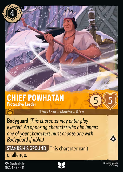 Chief Powhatan - Protective Leader #11 — Winterspell (Uncommon) · Disney Lorcana