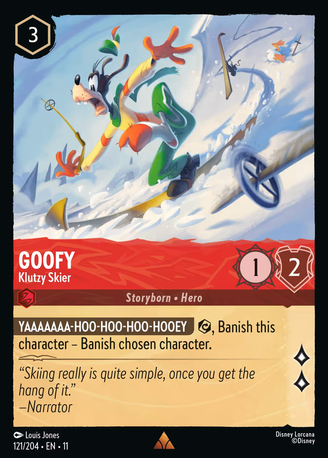 Goofy - Klutzy Skier #121 (Rare)