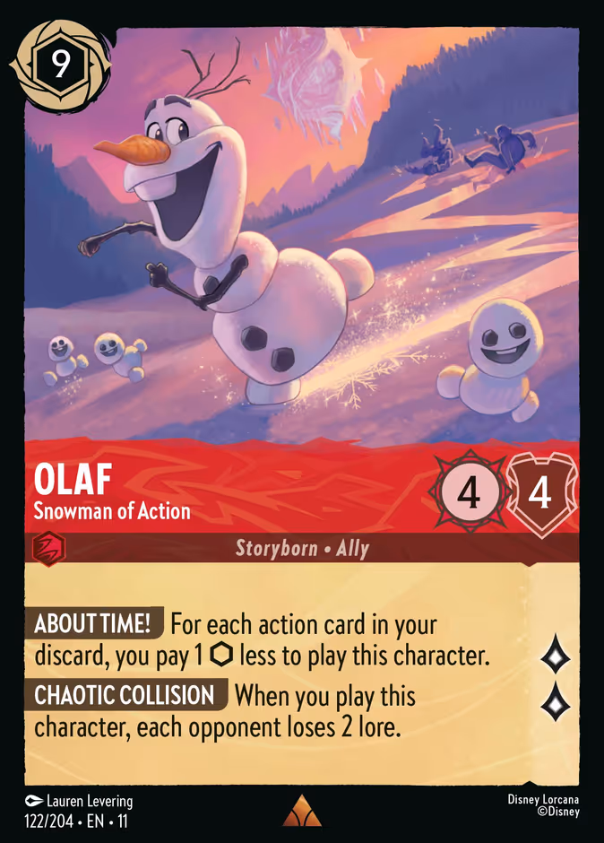 Olaf - Snowman of Action #122 (Rare)