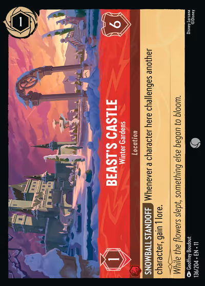 Beast's Castle - Winter Gardens #136 — Winterspell (Common) · Disney Lorcana