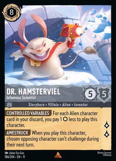 Dr. Hamsterviel - Infamous Scientist #186 — Winterspell (Rare) · Disney Lorcana
