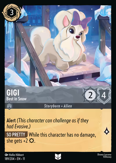 Gigi - Best in Snow #189 — Winterspell (Uncommon) · Disney Lorcana