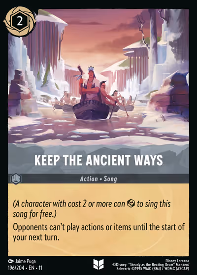 Keep the Ancient Ways #196 — Winterspell (Uncommon) · Disney Lorcana