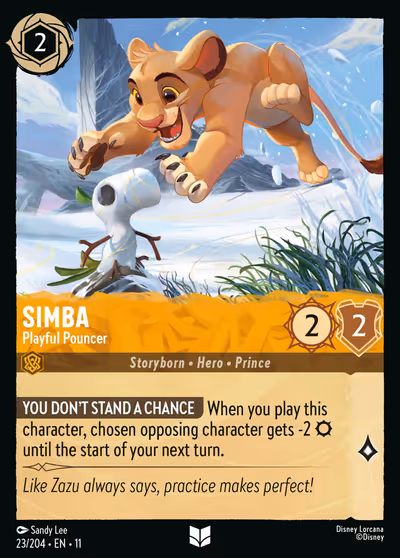 Simba - Playful Pouncer #23 — Winterspell (Uncommon) · Disney Lorcana
