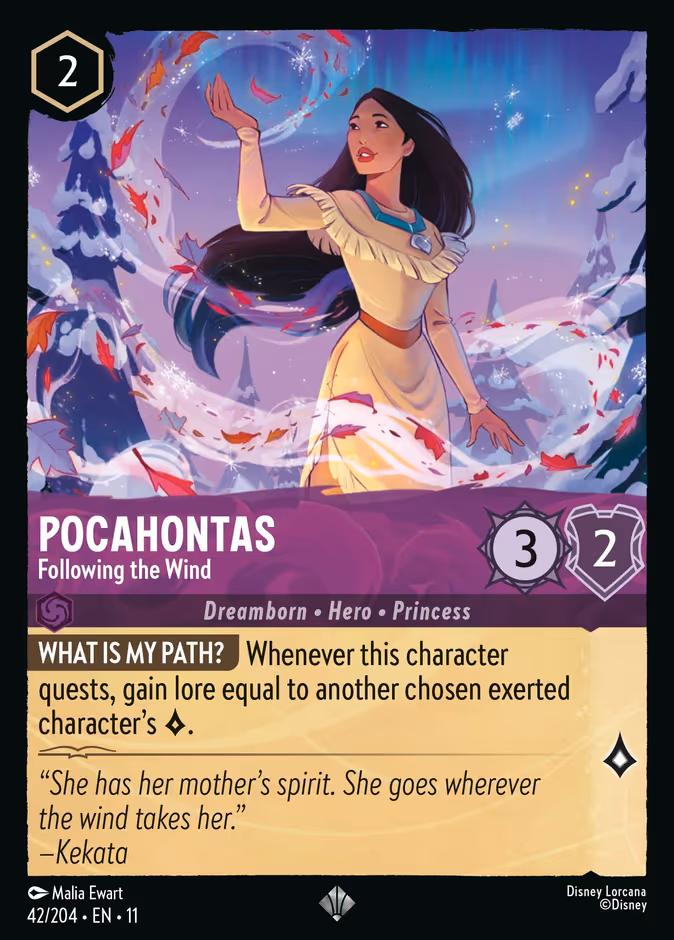 Pocahontas - Following the Wind — Disney Lorcana