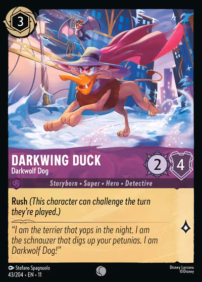 Darkwing Duck - Darkwolf Dog #43 — Winterspell (Common) · Disney Lorcana