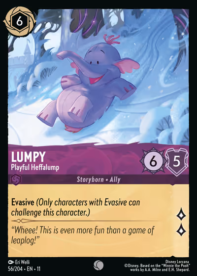 Lumpy - Playful Heffalump #56 — Winterspell (Common) · Disney Lorcana