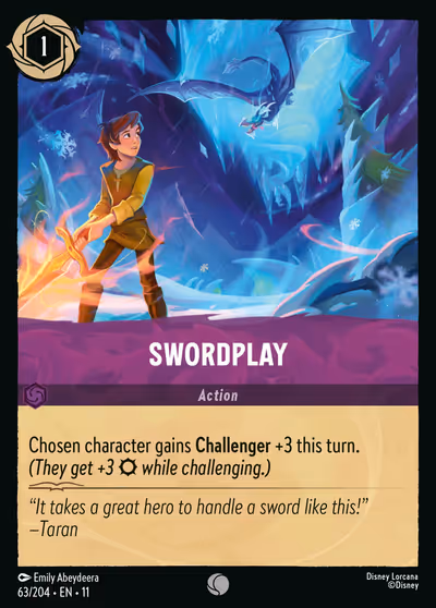 Swordplay #63 — Winterspell (Common) · Disney Lorcana