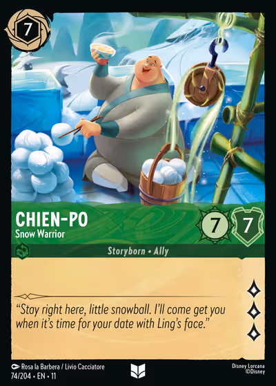 Chien-Po - Snow Warrior #74 — Winterspell (Uncommon) · Disney Lorcana