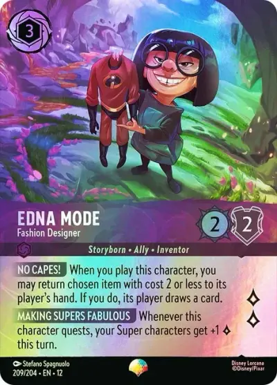 Edna Mode - Fashion Designer #209 Foil — Wilds Unknown (Epic) · Disney Lorcana