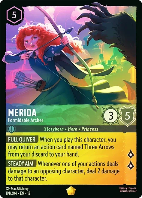 ERROR Merida Cold Foil ERROR/MISPRINT    #191 Wilds Unknown Set 12    (Factory Press-Through) NM Pack Fresh #191 (Legendary)